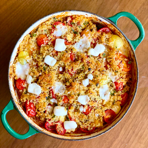 Grounded dairy free GOAT cheese recipe: Baked Orzo